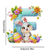 Load image into Gallery viewer, PET Double Sided Special Shaped Easter Alphabet DIY Diamond Painting Keychain