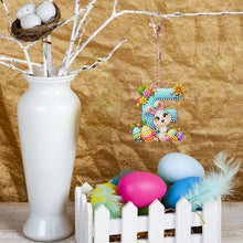 Load image into Gallery viewer, PET Double Sided Special Shaped Easter Alphabet DIY Diamond Painting Keychain