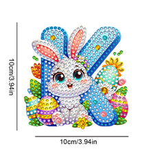 Load image into Gallery viewer, PET Double Sided Special Shaped Easter Alphabet DIY Diamond Painting Keychain