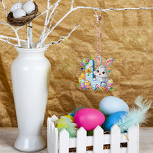 Load image into Gallery viewer, PET Double Sided Special Shaped Easter Alphabet DIY Diamond Painting Keychain