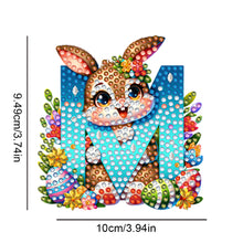 Load image into Gallery viewer, PET Double Sided Special Shaped Easter Alphabet DIY Diamond Painting Keychain