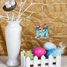 Load image into Gallery viewer, PET Double Sided Special Shaped Easter Alphabet DIY Diamond Painting Keychain