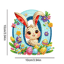 Load image into Gallery viewer, PET Double Sided Special Shaped Easter Alphabet DIY Diamond Painting Keychain