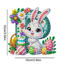 Load image into Gallery viewer, PET Double Sided Special Shaped Easter Alphabet DIY Diamond Painting Keychain