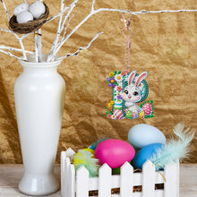 Load image into Gallery viewer, PET Double Sided Special Shaped Easter Alphabet DIY Diamond Painting Keychain