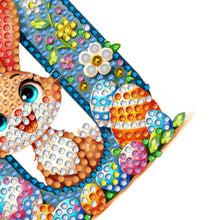 Load image into Gallery viewer, PET Double Sided Special Shaped Easter Alphabet DIY Diamond Painting Keychain