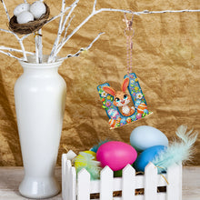 Load image into Gallery viewer, PET Double Sided Special Shaped Easter Alphabet DIY Diamond Painting Keychain