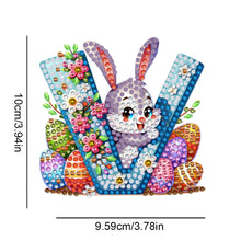 Load image into Gallery viewer, PET Double Sided Special Shaped Easter Alphabet DIY Diamond Painting Keychain