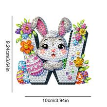 Load image into Gallery viewer, PET Double Sided Special Shaped Easter Alphabet DIY Diamond Painting Keychain