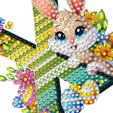 Load image into Gallery viewer, PET Double Sided Special Shaped Easter Alphabet DIY Diamond Painting Keychain