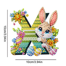 Load image into Gallery viewer, PET Double Sided Special Shaped Easter Alphabet DIY Diamond Painting Keychain