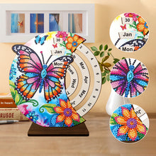 Load image into Gallery viewer, Special Shape Flowers Butterfly Diamond Painting Spinning Calendar for Beginners