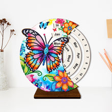 Load image into Gallery viewer, Special Shape Flowers Butterfly Diamond Painting Spinning Calendar for Beginners