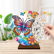 Load image into Gallery viewer, Special Shape Flowers Butterfly Diamond Painting Spinning Calendar for Beginners