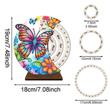 Load image into Gallery viewer, Special Shape Flowers Butterfly Diamond Painting Spinning Calendar for Beginners