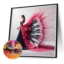 Load image into Gallery viewer, Diamond Painting - Full Round - Piano Skirt Girl (40*40CM)
