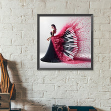 Load image into Gallery viewer, Diamond Painting - Full Round - Piano Skirt Girl (40*40CM)