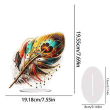 Load image into Gallery viewer, Feather 5D DIY Diamond Painting Tabletop Decorations Bedroom Table Decor