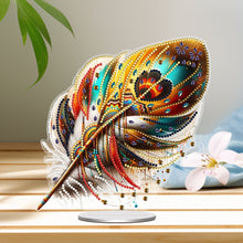 Load image into Gallery viewer, Feather 5D DIY Diamond Painting Tabletop Decorations Bedroom Table Decor
