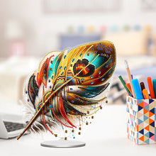 Load image into Gallery viewer, Feather 5D DIY Diamond Painting Tabletop Decorations Bedroom Table Decor