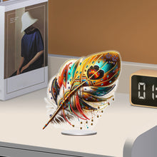 Load image into Gallery viewer, Feather 5D DIY Diamond Painting Tabletop Decorations Bedroom Table Decor