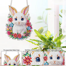 Load image into Gallery viewer, Special Shape Easter Bunny Wreath Diamond Painting Hanging Pendant for Party