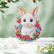 Load image into Gallery viewer, Special Shape Easter Bunny Wreath Diamond Painting Hanging Pendant for Party