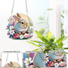 Load image into Gallery viewer, Special Shape Easter Bunny Gnome Diamond Painting Hanging Pendant for Art Crafts