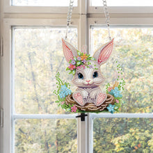 Load image into Gallery viewer, Special Shape Easter Bunny Gnome Diamond Painting Hanging Pendant for Art Crafts