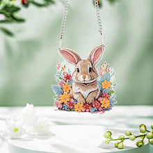 Load image into Gallery viewer, Special Shape Easter Bunny Gnome Diamond Painting Hanging Pendant for Art Crafts