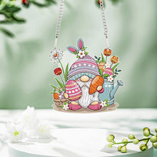 Load image into Gallery viewer, Special Shape Easter Bunny Gnome Diamond Painting Hanging Pendant for Art Crafts