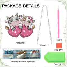 Load image into Gallery viewer, Valentines Day Love Cow Diamond Painting Hanging Pendant for Art Crafts