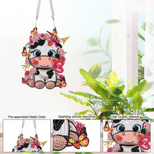 Load image into Gallery viewer, Valentines Day Love Cow Diamond Painting Hanging Pendant for Art Crafts