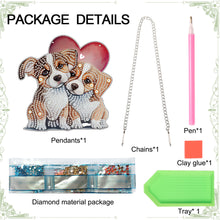 Load image into Gallery viewer, Valentines Day Love Puppy Diamond Painting Hanging Pendant for Art Crafts