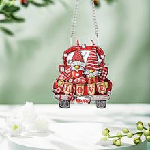 Load image into Gallery viewer, Valentines Day Love Gnome Diamond Painting Hanging Pendant for Art Crafts