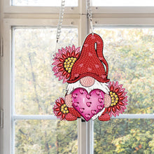 Load image into Gallery viewer, Valentines Day Love Gnome Diamond Painting Hanging Pendant for Art Crafts