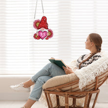 Load image into Gallery viewer, Valentines Day Love Gnome Diamond Painting Hanging Pendant for Art Crafts