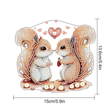 Load image into Gallery viewer, Valentines Day Love Squirrel Diamond Painting Hanging Pendant for Art Crafts