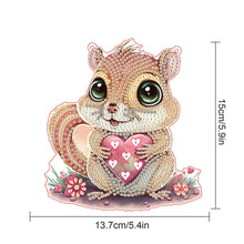 Load image into Gallery viewer, Valentines Day Love Squirrel Diamond Painting Hanging Pendant for Art Crafts