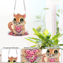 Load image into Gallery viewer, Valentines Day Love Squirrel Diamond Painting Hanging Pendant for Art Crafts