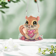 Load image into Gallery viewer, Valentines Day Love Squirrel Diamond Painting Hanging Pendant for Art Crafts