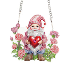 Load image into Gallery viewer, Valentines Day Love Gnome Diamond Painting Hanging Pendant for Art Crafts