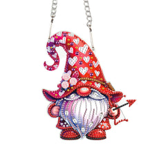 Load image into Gallery viewer, Valentines Day Love Gnome Diamond Painting Hanging Pendant for Art Crafts