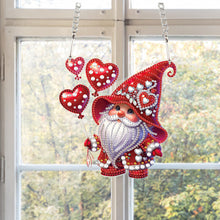 Load image into Gallery viewer, Valentines Day Love Gnome Diamond Painting Hanging Pendant for Art Crafts