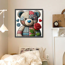 Load image into Gallery viewer, Diamond Painting - Full Round - Patch Rose Teddy Bear (30*30CM)
