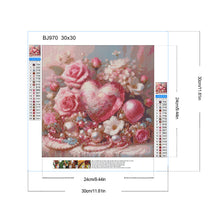 Load image into Gallery viewer, Diamond Painting - Full Round - Pink Rose Heart (30*30CM)