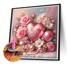 Load image into Gallery viewer, Diamond Painting - Full Round - Pink Rose Heart (30*30CM)