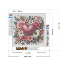 Load image into Gallery viewer, Diamond Painting - Full Round - Pink Flower Heart (30*30CM)