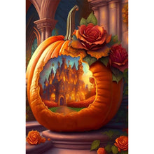 Load image into Gallery viewer, Diamond Painting - Full Round - Castle In Pumpkin (40*60CM)