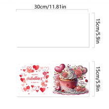 Load image into Gallery viewer, 6Pcs Valentines Day Cake Diamond Painting Greeting Card for Holiday Party